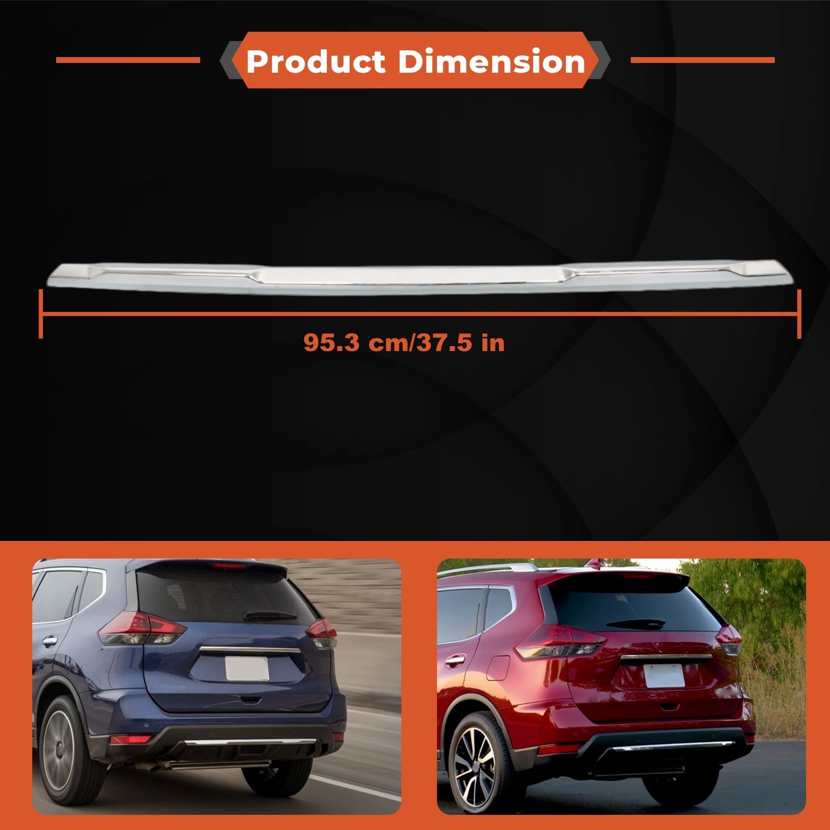 Amazon.com: labwork Rear Bumper Lower Trim Molding Chrome